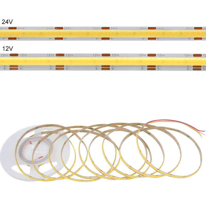 New DC12/24V Dual White Dimmable CCT FleXible COB LED Strip Light - High Density 576LEDs/m Warm White + Daylight White LED Lighting New DC12/24V Dual White Dimmable CCT FleXible COB LED Strip Light - High Density 576LEDs/m Warm White + Daylight White LED Lighting